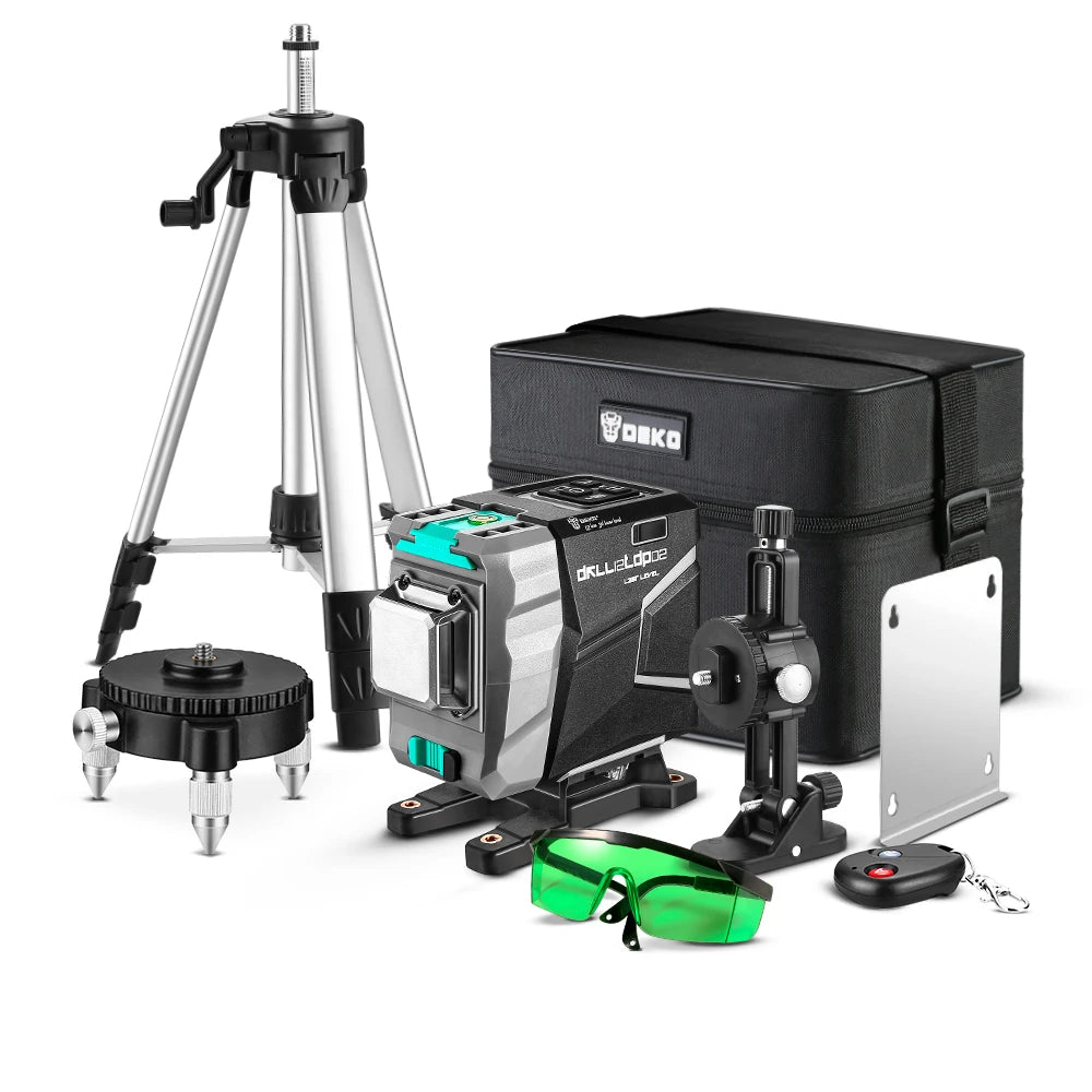 LASER NIVEAU 3D DEKO 12 Lignes - Vert Haute Précision