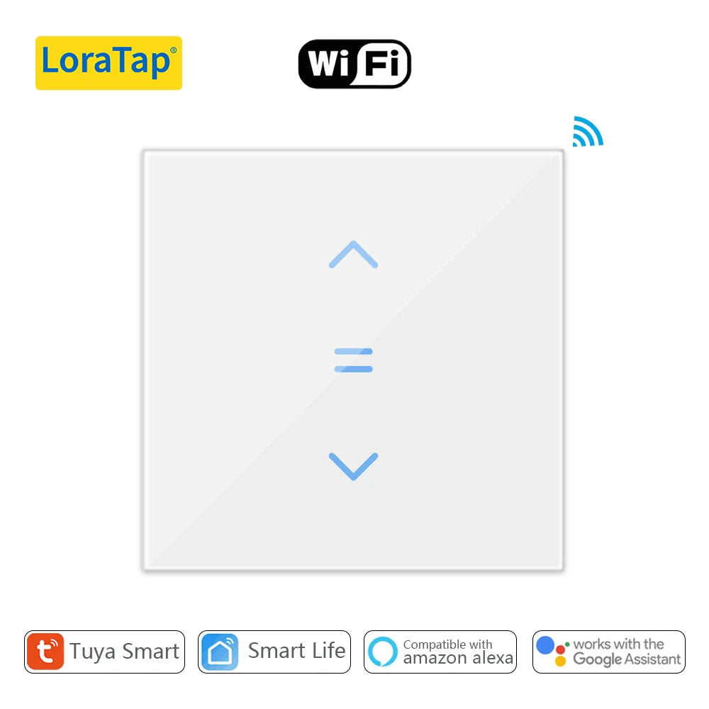 Interrupteur WiFi LoraTap Tuya pour Stores et Volets Roulants - Contrôle Vocal Alexa & Google Home - Fonction Rétroéclairage