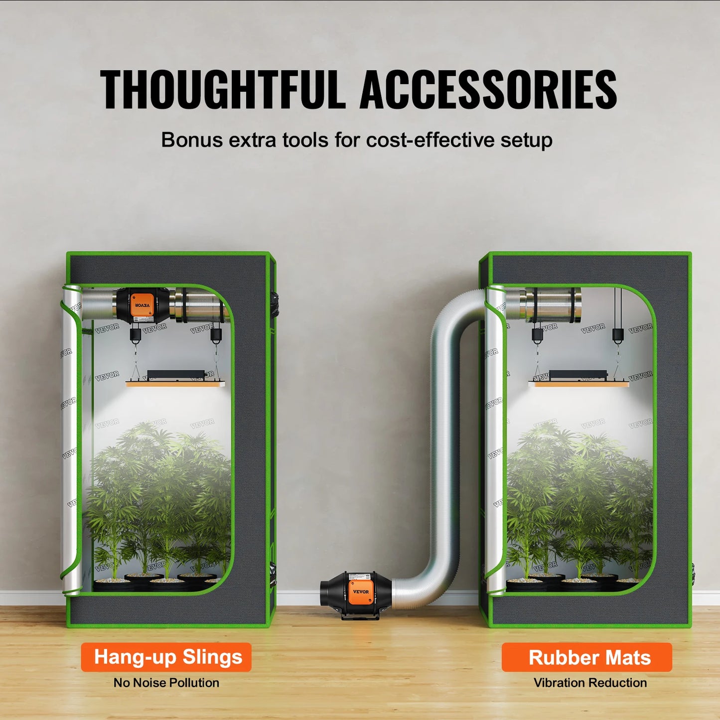 Ventilateur Extracteur d'Air VEVOR 4/6/8 Pouces avec Contrôleur Température et Humidité - Moteur EC Silencieux pour Ventilation Professionnelle