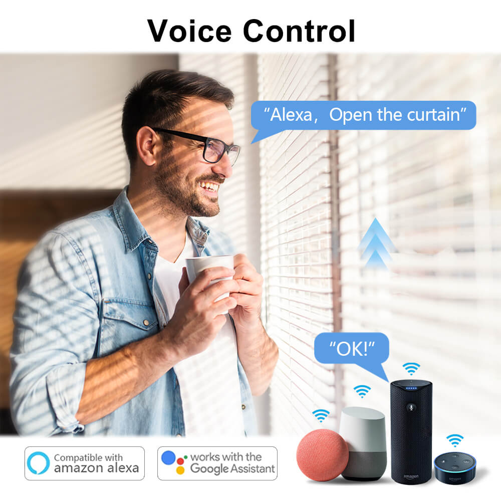 Interrupteur WiFi LoraTap Tuya pour Stores et Volets Roulants - Contrôle Vocal Alexa & Google Home - Fonction Rétroéclairage